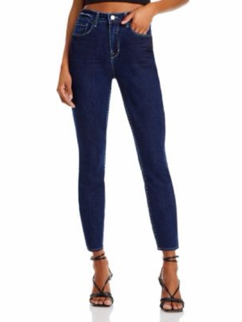 L'AGENCE Margot High-Rise Cropped Skinny Jeans 4AM (24)